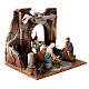Rustic hut for nativity scene 10-12 cm 20x25x20 cm s3