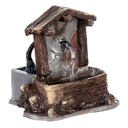 Fontaine résine pour crèche 8 cm 10x10x10 cm 3