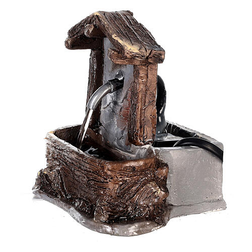 Fontaine résine pour crèche 8 cm 10x10x10 cm 4