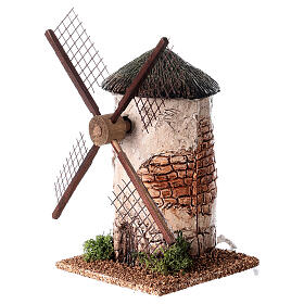 Electric windmill for 4 cm nativity scene 15x10x10 cm