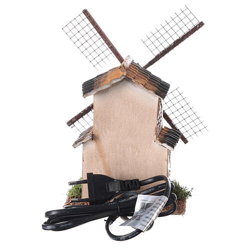 Windmühle mit Motorantrieb, für 4 cm Krippe, 15x10x10 cm 4