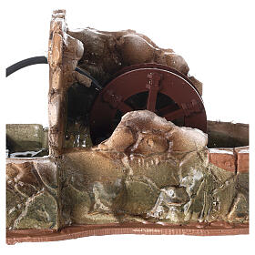 Arab style watermill with pump for figurines 8-10 cm 15x10x25 cm