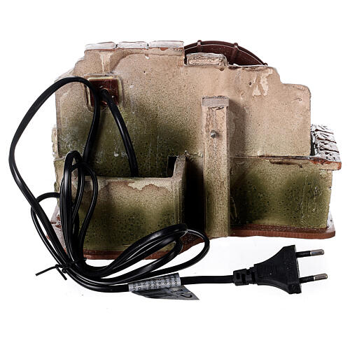 Elektryczny młyn wodny w arabskim stylu, do szopki 10 cm, 15x20x15 cm 5