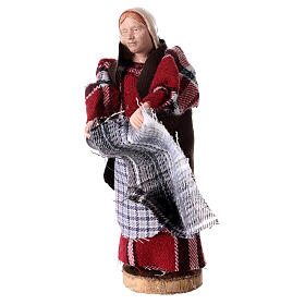 Donna affacciata plastica terracotta presepe 12-14 cm