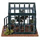 Invernadero con plantas y flores belén 8 cm 15x15x20 cm estilo 800 s3