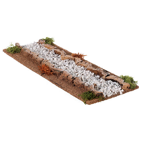 Dirt road, straight section, for Nativity Scene with 8 cm characters 35x15 cm 4