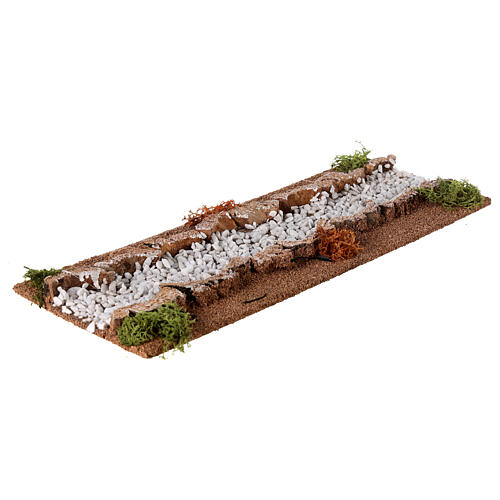 Dirt road straight section for 8-12 cm nativity 35x15 cm 3