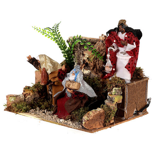 Wise Men in motion for Nativity Scene with 12 characters 25x20x20 cm 2
