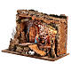 Nativity stable lighted for 10 cm nativity 50x25x35 cm s3