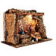 Nativity stable lighted for 10 cm nativity 50x25x35 cm s4
