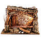 Nativity stable lighted for 10 cm nativity 50x25x35 cm s5
