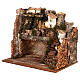 Grotta presepe 10 cm cascata borgo 45x30x38 s3