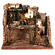 Nativity village grotto for 10 cm statue waterfall s1
