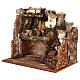 Nativity village grotto for 10 cm statue waterfall s3