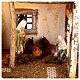 Stable for Nativity Scene with 16 cm characters with Holy Family, waterfall and lights s2