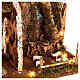 Cabaña para belén 16 cm Natividad cascada luces s6
