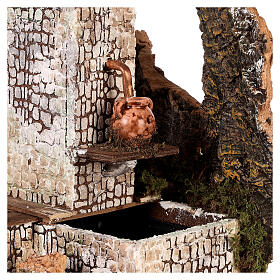 Fountain with water pump and double tap 25x20x25 cm for Nativity Scene with 12 cm characters