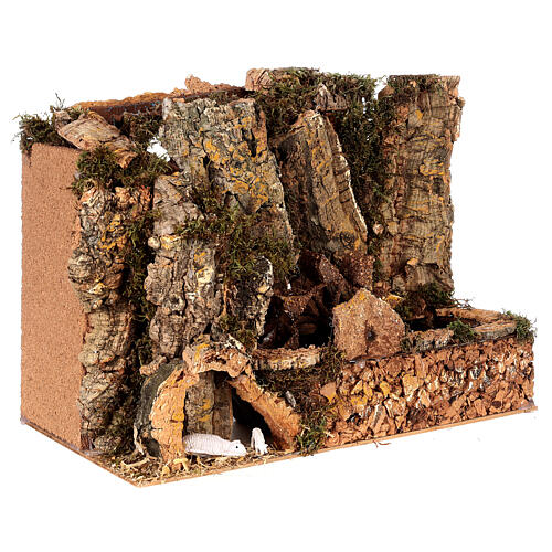 Mulino ad acqua pompa per presepe 10 cm 35x20x25cm 4