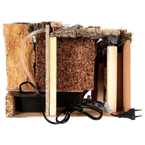 Mulino ad acqua pompa per presepe 10 cm 35x20x25cm 5