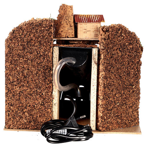 Miasteczko z potokiem do szopki 10 cm, 25x20x20 cm 5