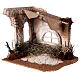 Arabic stable, cork and moss, for Nativity Scene with 12-14 cm characters, 30x30x30 cm s2