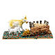 Cortile con capra e i suoi cuccioli presepe 10-12 cm s1