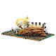 Cortile con capra e i suoi cuccioli presepe 10-12 cm s2