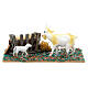 Cortile con capra e i suoi cuccioli presepe 10-12 cm s4