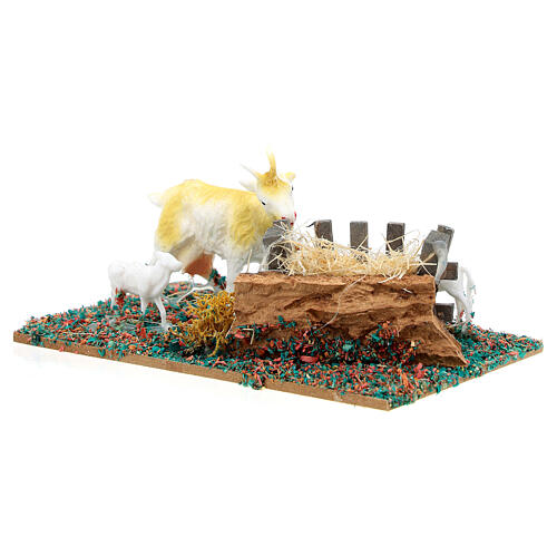 Courtyard with goat and her kid, for 10-12 cm nativity scene 2