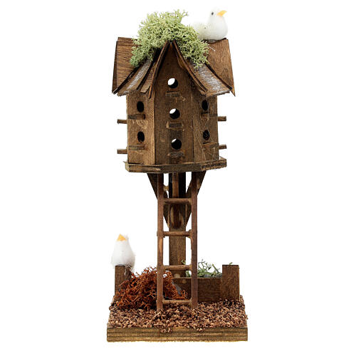 Wood dovecote for Nativity Scene of 15 cm 1