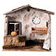 Bottega del panettiere sughero per presepe 10 cm 18x20x15 cm s1
