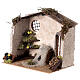 Fish shop, cork and wood, for Nativity Scene of 10 cm, 18x20x15 cm s2