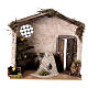 Bottega del pescivendolo sughero 18x20x15 cm per presepe 10 cm s1