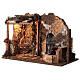 Stable with watermill and light for Nativity Scene with 14-16 cm characters 35x45x25 cm s2
