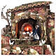 Nativity Scene with baker and shepherd, lights and mouvement, characters of 12 cm, 50x55x35 cm s3