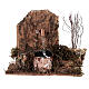 Fontana con pompa ramoscelli scalini 15x15x10 cm per presepe 10-12 cm s1