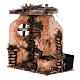 Fountain with shed and bricks, cork and water pump, 15x15x10 cm, for Nativity Scene of 10 cm s2
