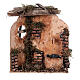 Fontana pompa tettoia mattoncini sughero 15x15x10 cm presepe 10 cm s1