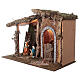 Capanna sughero per presepe 20 cm Natività luce portone fienile 55x80x40 cm s2