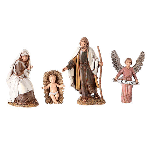 Presepe con tempio in rovina e Natività Moranduzzo 10 cm 4