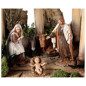 Nativity Scene with ruined temple for Moranduzzo Nativity of 10 cm