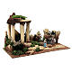 Holy Family set with temple and 6.5 cm Moranduzzo figurines 40x20x25 cm s4
