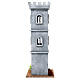 Tour château style XIXe 10x10x25 cm pour crèche de 6 cm s4