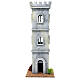 Torre castelo estilo século 19 10x10x25 cm para presépio com figuras de 6 cm s2