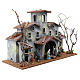 Building with porch and Nativity set of 6 cm in 19th century style s3