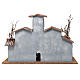 Building with porch and Nativity set of 6 cm in 19th century style s11