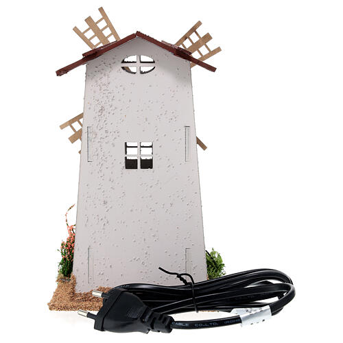 Windmill in 800 year style with motor for Nativity Scene of 6 cm 4
