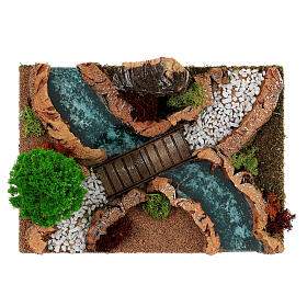 Droga polna z rzeką, 25x20 cm