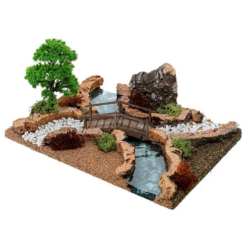 River figurine with rocky road 25x20 cm 3