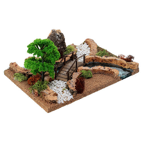 River figurine with rocky road 25x20 cm 4